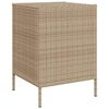 vidaXL Armadietto Portaoggetti da Giardino Beige 55x59x80cm Polyrattan