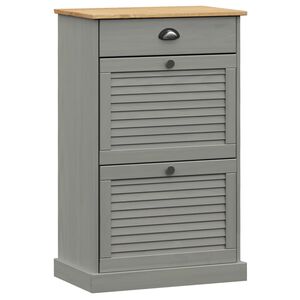 vidaXL Scarpiera VIGO 60x35x96 cm in Legno Massello di Pino