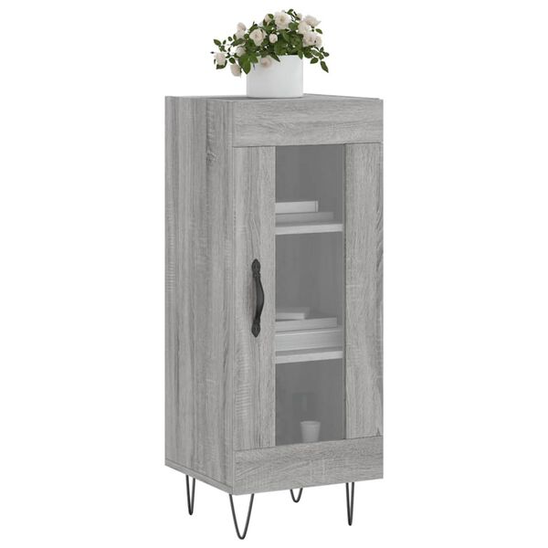 vidaXL Credenza Grigio Sonoma 34,5x34x90 cm in Legno Multistrato