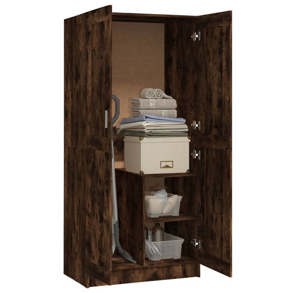 vidaXL Armadio Rovere Fumo 82,5x51,5x180 cm in Legno Multistrato