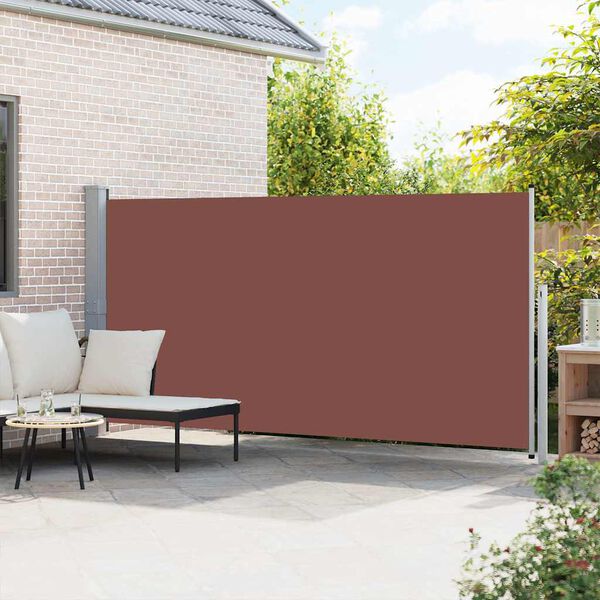 vidaXL Tenda da Sole Laterale Retrattile 160 x 500 cm Marrone