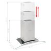 vidaXL Cappa a Isola 90 cm in Acciaio Inossidabile 756 m&sup3;/h LED
