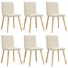 vidaXL Sedie da Pranzo 6 pz in Lino