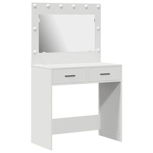 vidaXL Tavolo da trucco Bianco 78.5 x 41 x 135 cm Legno multistrato