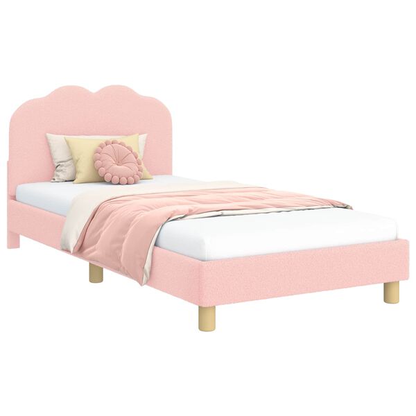 vidaXL Struttura letto bambini con testata Rosa 80 x 200 cm