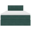 vidaXL Letto con Contenitore Verde Scuro 120 x 200 cm Velluto