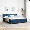 vidaXL Letto a molle con materasso Blu 200 x 180 cm Poliestere
