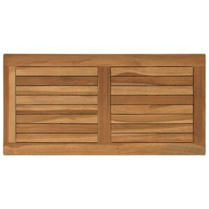 vidaXL Piano del tavolo Rettangolare Legno di teak solido Naturale