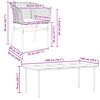 vidaXL Set da Pranzo da Giardino 9 pz con Cuscini Polyrattan Vetro