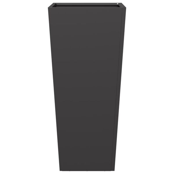vidaXL Fioriera da Giardino Nera 35x35x75 cm in Acciaio