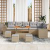 vidaXL Set Divano da Giardino 10 pcs Beige polyrattan