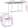vidaXL Set da Pranzo per Giardino 7 pcs Naturale