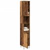 vidaXL Armadietto Bagno Legno Antico 30x30x190 cm in Legno Multistrato