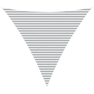 vidaXL Vela da ombra solare Grigio chiaro e bianco 5 x 5 x 5 m