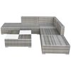 vidaXL Set Divani da Giardino 6 pz con Cuscini in Polyrattan Grigio