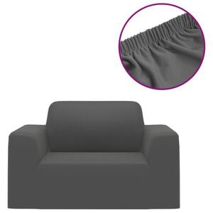 vidaXL Fodera Elasticizzata per Divano Jersey di Poliestere Antracite