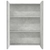 vidaXL Armadietto a Specchio per Bagno 60x15x75 cm MDF Grigio Cemento