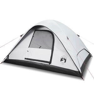 vidaXL Tenda Familiare a Cupola 6 Persone Bianca Tessuto Impermeabile