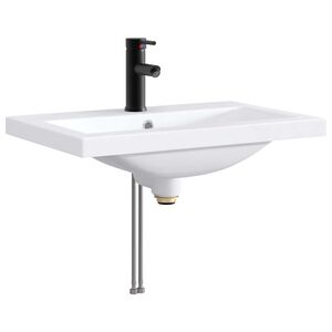 vidaXL Lavabo da bagno Nero Opaco 61 x 40 x 16,5 cm Metallo