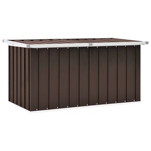 vidaXL Baule da giardino marrone 129x67x65 cm