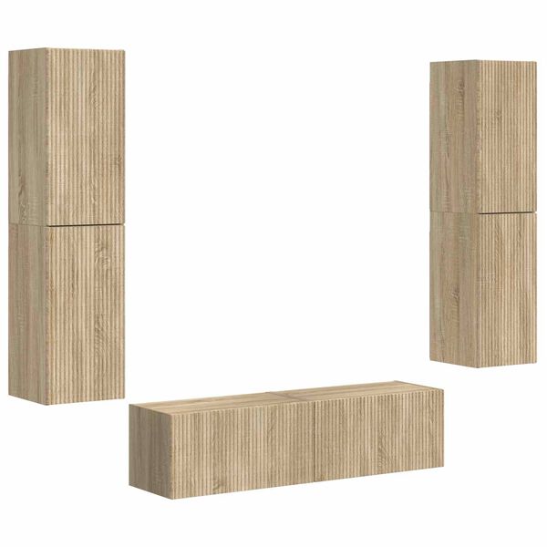vidaXL Set mobile TV 6 pcs Rovere Sonoma Legno multistrato