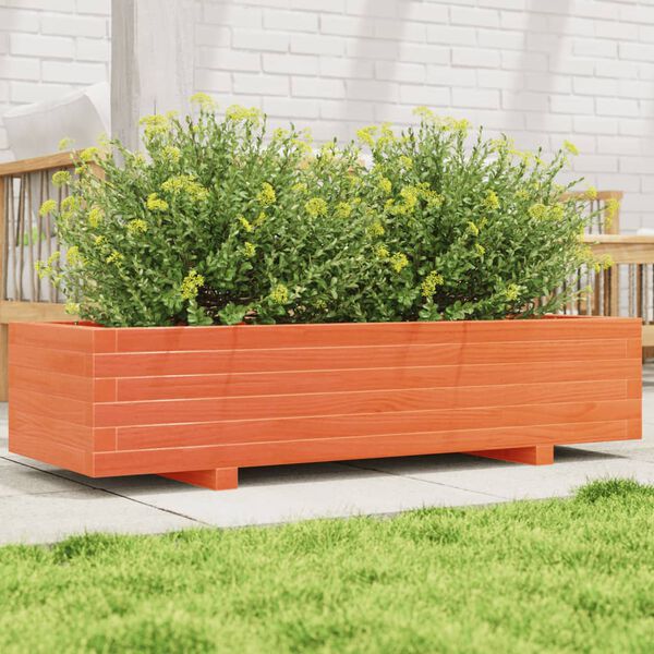 vidaXL Fioriera Giardino Marrone Cera 110x40x26,5 cm in Legno di Pino