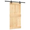 vidaXL Porta Scorrevole con Set Hardware 100x210cm Legno Massello Pino