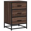 vidaXL Comodino Rovere Marrone 40x34,5x60cm Legno Multistrato Metallo