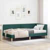 vidaXL Struttura Letto Angolare con Materasso 2 pcs Verde Tessuto