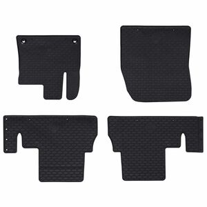 vidaXL Tappetino per Auto 4 pcs Nero Gomma
