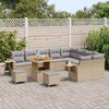 vidaXL Set Divano da Giardino 12 pcs Beige polyrattan