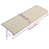 vidaXL Tappetini per scale 15 pz 65x21x4 cm argento bordo rettangolare