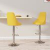 vidaXL Sgabelli da Bar 2 pz Giallo Senape in Tessuto