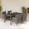 vidaXL Set da Pranzo da Giardino 5 pz con Cuscini in Polyrattan Grigio