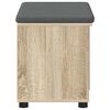 vidaXL Panca per ingresso con cuscino Rovere Sonoma 60 x 38 x 46 cm