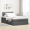 vidaXL Pouf Letto con Materasso Grigio Scuro 120x200 cm in Tessuto