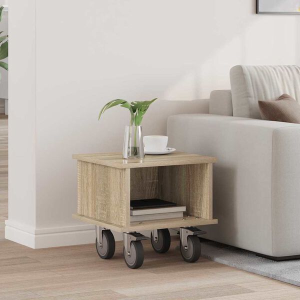 vidaXL Supporto TV Rovere Sonoma 37 x 35 x 35 cm Legno multistrato