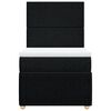 vidaXL Giroletto a Molle con Materasso Nero 100x200 cm in Tessuto