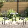 vidaXL Set Bistro da Giardino 3 pcs Nero Alluminio
