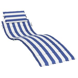vidaXL Cuscino per Lettino a Righe Bianche e Blu in Tessuto Oxford