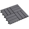 vidaXL Piastrella per Decking 30 pz Grigio 30 x 30 cm Legno di Acacia