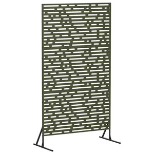 vidaXL Schermo per Privacy 100 x 50 x 180 cm Acciaio Verde Oliva