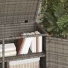 vidaXL Armadietto Portaoggetti Giardino Grigio 110x55x60,5 Polyrattan