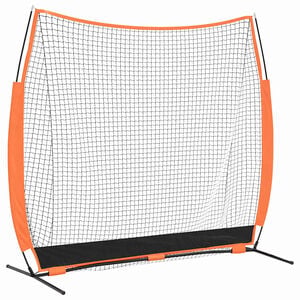 vidaXL Rete da pratica per baseball Nero 250 x 106,5 x 210 cm