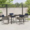 vidaXL Set da Pranzo per Giardino con cuscino 5 pcs Grigio polyrattan