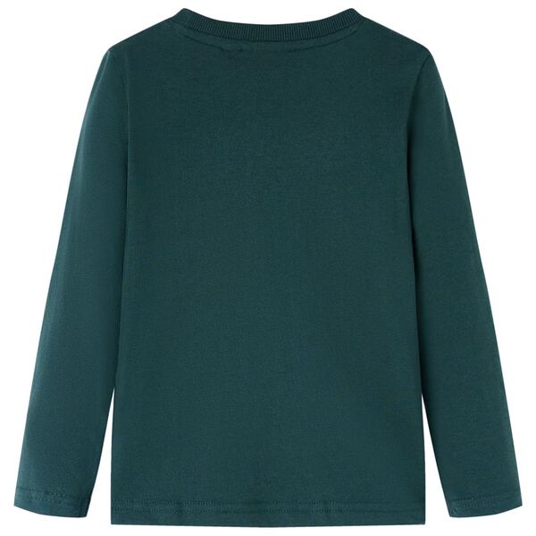 Maglietta da Bambino a Maniche Lunghe Verde Scuro 92