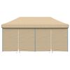 vidaXL Tendone per Feste Pieghevole Pop-Up con 4 Pareti Beige