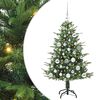 vidaXL Albero di Natale Artificiale Pre-illuminato con Set di Palline