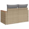 vidaXL Divano da Giardino con Cuscini a 2 Posti Beige in Polyrattan
