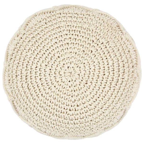 vidaXL Pouf Lavorato a Mano in Macram&eacute; 45x30 cm in Cotone